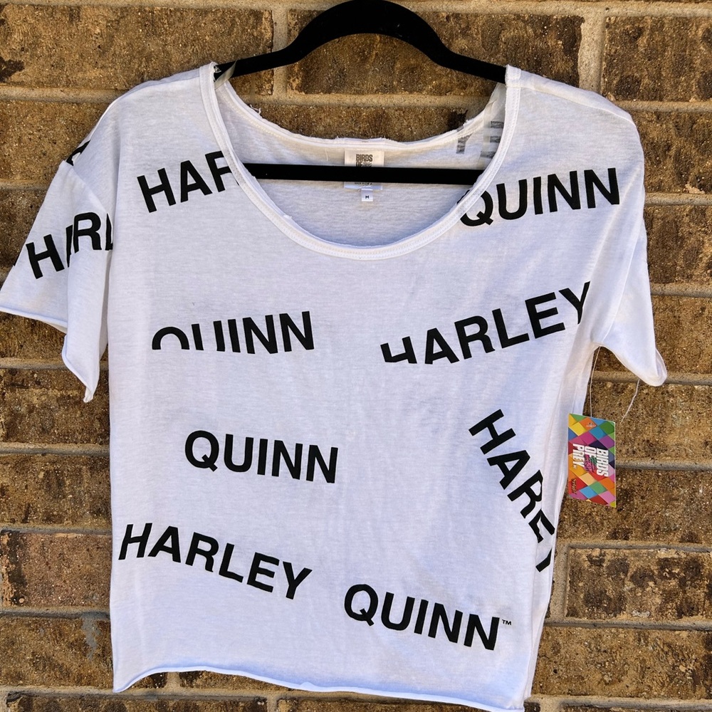 Harley Quinn White Graphic Tee